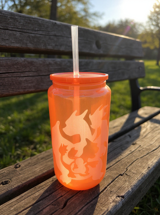 Charmander Evolution Glass Cup